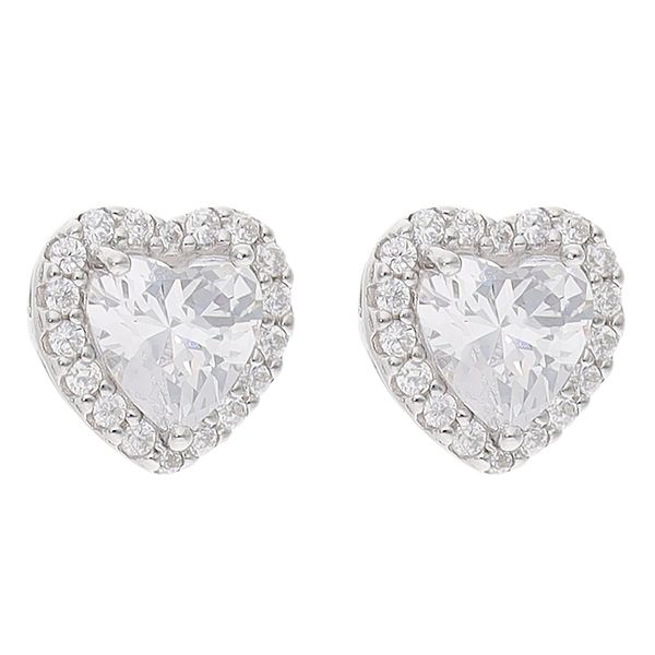 Michael Kors Naušnice Michael Kors Bril Heart Stud MKC1519AN040 Srebrna