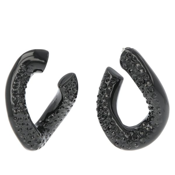 Patrizia Pepe Naušnice Patrizia Pepe 2JB359/M031-J3X4 Total Black Crystal