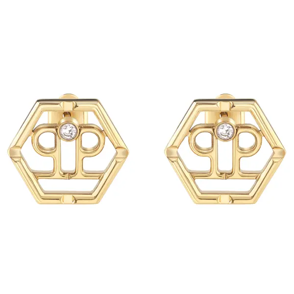 PHILIPP PLEIN Naušnice PHILIPP PLEIN Hexagon PJ2AA06EU Zlatna