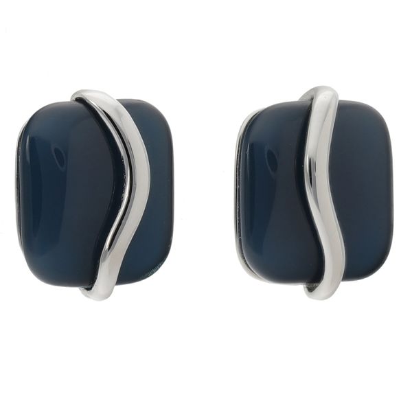 Skagen Naušnice Skagen SKJ1810040 Navy/Silver