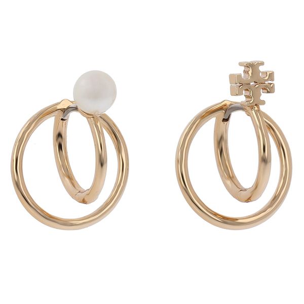 Tory Burch Naušnice Tory Burch 152879 Tory Gold/Cream 700