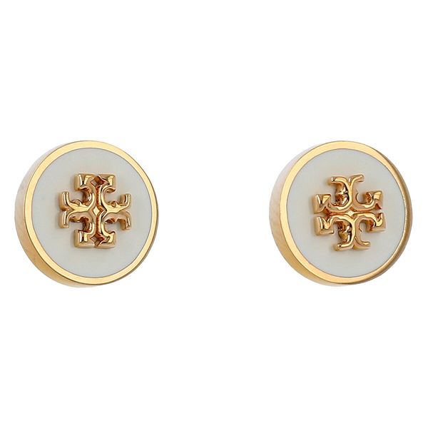 Tory Burch Naušnice Tory Burch Kira 90547 Tory Gold / New Ivory