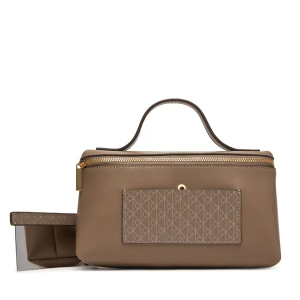 Calvin Klein Neseser Calvin Klein Emblem Aop Beauty Case Giftset LV04F1102G Smeđa