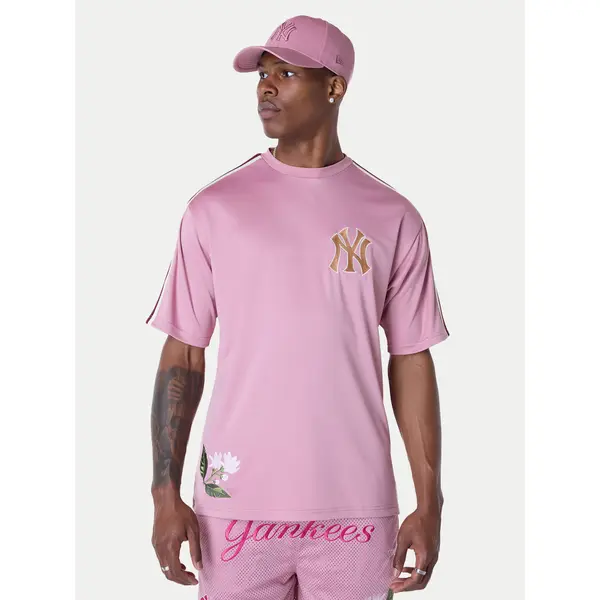 new era New Era T-shirt New York Yankees MLB Floral 60596338 Ružičasta Regular Fit