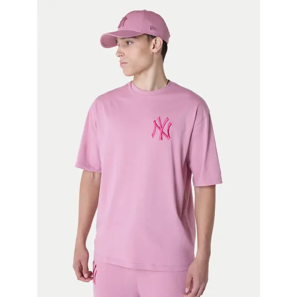 new era New Era T-shirt New York Yankees MLB League Essential 60596181 Ružičasta Regular Fit