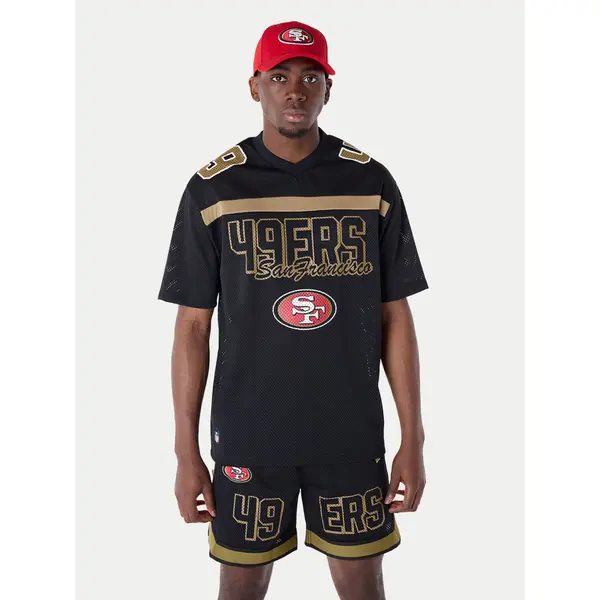 new era New Era T-shirt Saf49E Mesh Graphic Jersey 60596390 Crna Regular Fit