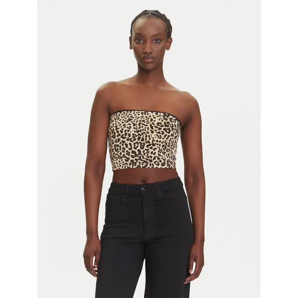 Noisy May Noisy May Top Avery 27034321 Smeđa Slim Fit
