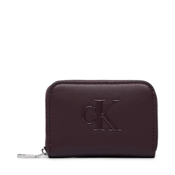 Calvin Klein Novčanik Calvin Klein Bold Ck Medium Zip Around LV04F1154G Tamnocrvena