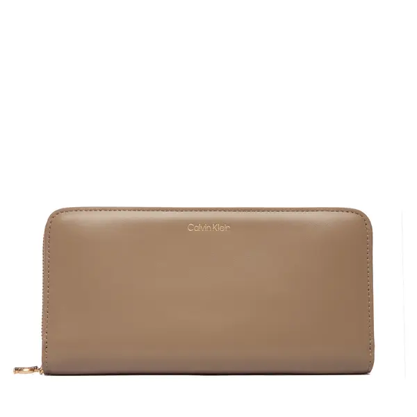 Calvin Klein Novčanik Calvin Klein Ck Large Zip Around LV04F1093G Bež