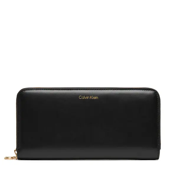 Calvin Klein Novčanik Calvin Klein Ck Large Zip Around LV04F1093G Crna