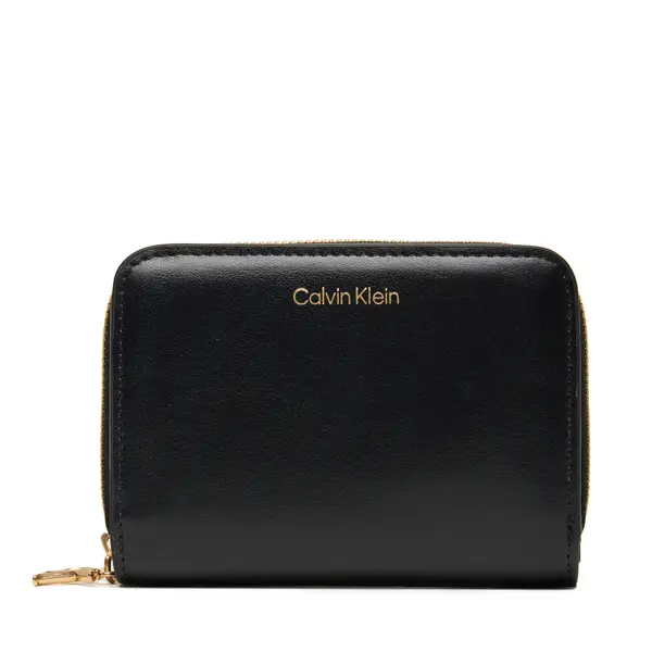 Calvin Klein Novčanik Calvin Klein Ck Medium Flap Zip Around LV04F1075G Crna