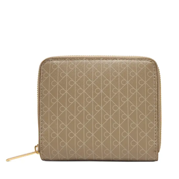 Calvin Klein Novčanik Calvin Klein Emblem Aop Square Zip Around LV04F1089G Bež