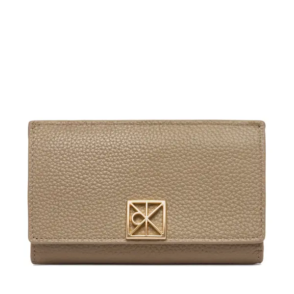 Calvin Klein Novčanik Calvin Klein Emblem Hw Pebble Snap Cardholder LV04F1127G Bež