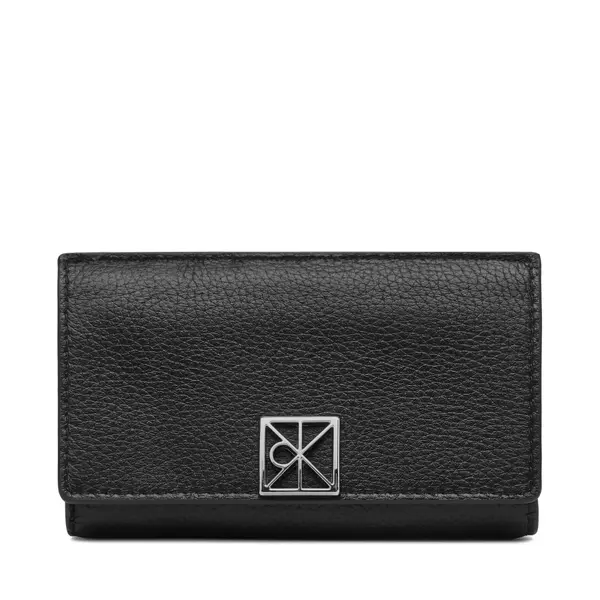 Calvin Klein Novčanik Calvin Klein Emblem Hw Pebble Snap Cardholder LV04F1127G Crna