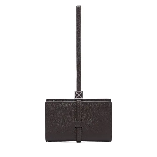 Calvin Klein Novčanik Calvin Klein Emblem Hw Pebble Wallet On Strap LV04F1130G Smeđa