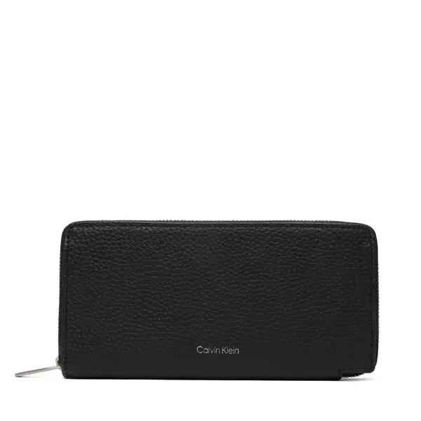 Calvin Klein Novčanik Calvin Klein Foil Emboss Long Zip Around LV04D1242G Crna