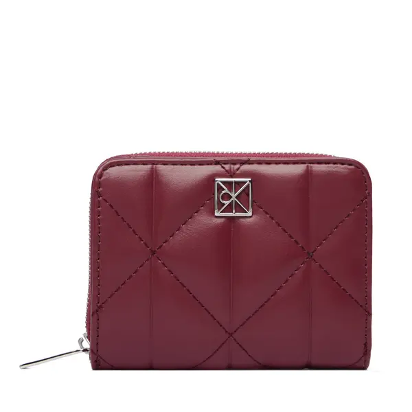 Calvin Klein Novčanik Calvin Klein Quilted Flap Zip Around LV04F1124G Tamnocrvena