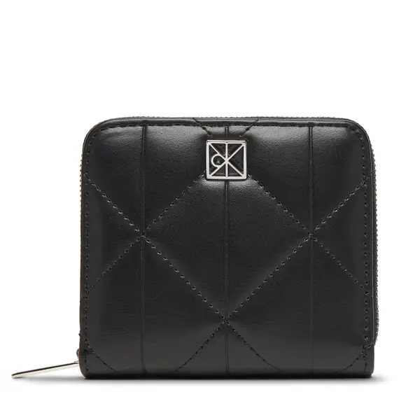 Calvin Klein Novčanik Calvin Klein Quilted Square Zip Around LV04F1121G Crna