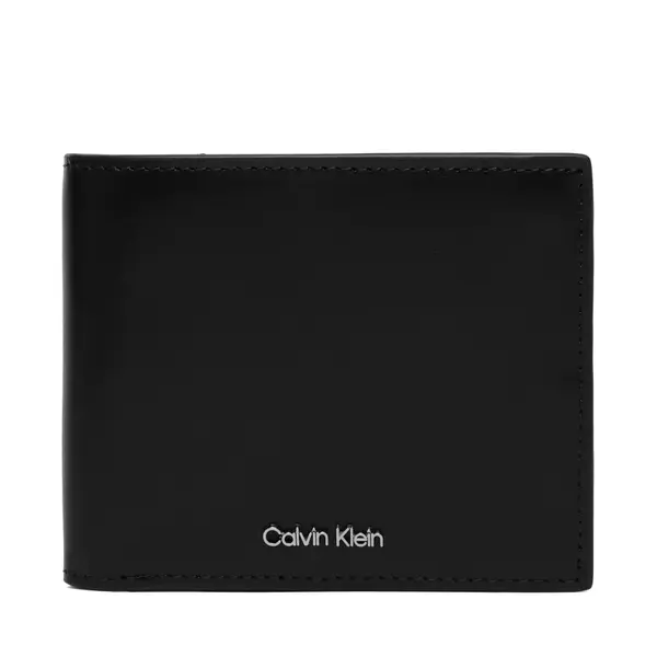 Calvin Klein Novčanik Calvin Klein Raised Ew Bill Fold W/ Coin LV04D1163G Crna