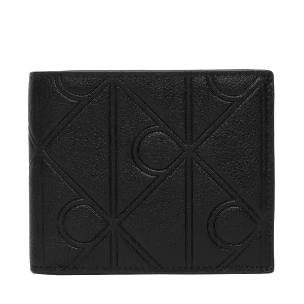 Calvin Klein Novčanik Calvin Klein Xl Emblem Aop Emboss Ew Billfold LV04D1177G Crna