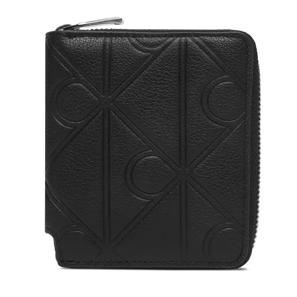 Calvin Klein Novčanik Calvin Klein Xl Emblem Aop Emboss Zipp Bill Fo LV04D1176G Crna