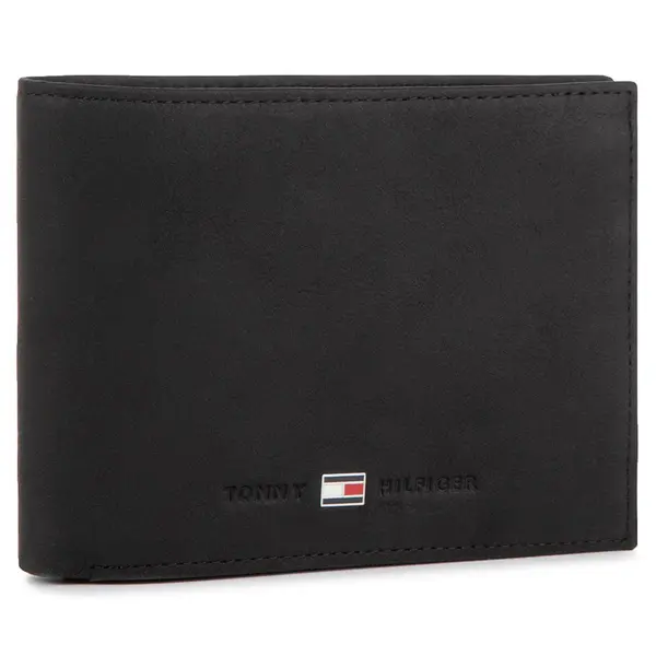 Tommy Hilfiger Novčanik Tommy Hilfiger Johnson Cc Flap And Coin Pocket AM0AM00660/82566 Crna