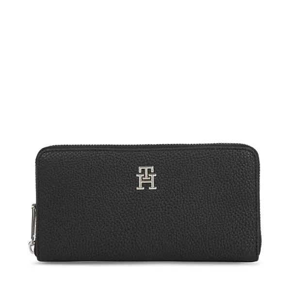 Tommy Hilfiger Novčanik Tommy Hilfiger Th Emblem Large Za AW0AW15181 Crna