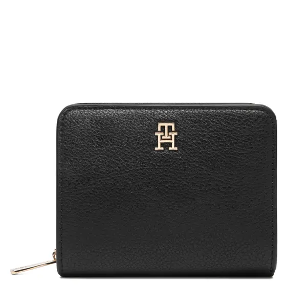 Tommy Hilfiger Novčanik Tommy Hilfiger Th Icon Med Za W/Flap AW0AW18475 Crna