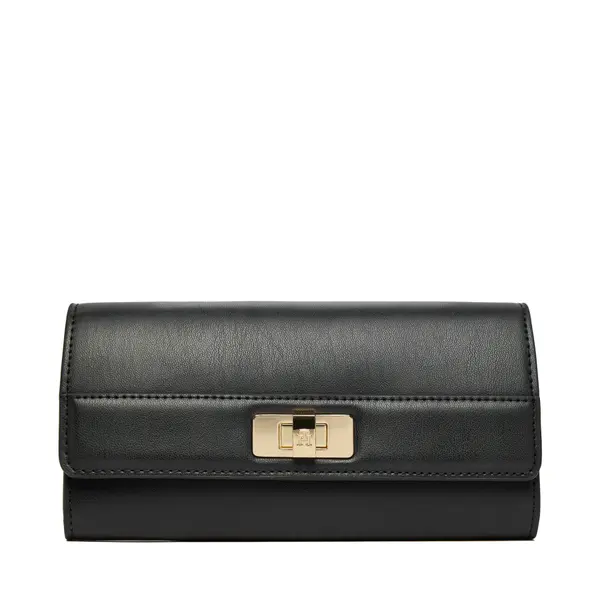 Tommy Hilfiger Novčanik Tommy Hilfiger Th Modern Large Flap Wallet AW0AW18704 Crna
