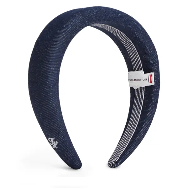 Tommy Hilfiger Obruč Tommy Hilfiger Denim Logo Padded Headband AW0AW18661 Tamnoplava