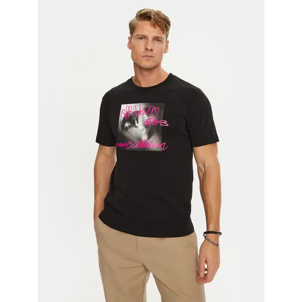 Off-White Off-White T-shirt OMAA027F22JER0141068 Crna Regular Fit