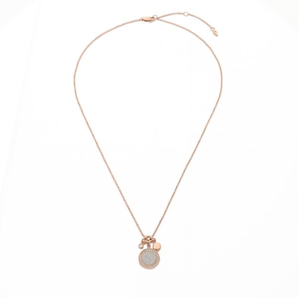 Fossil Ogrlica Fossil JF03265791 Ružičasta pozlata