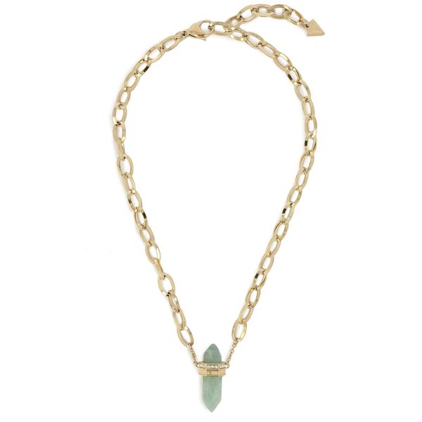 Guess Ogrlica Guess Good Vibes JUBN03 117JW Žuta pozlata