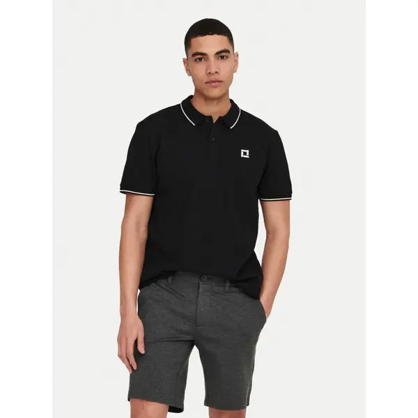 Only & Sons Only & Sons Polo Fletcher 22024827 Crna Regular Fit