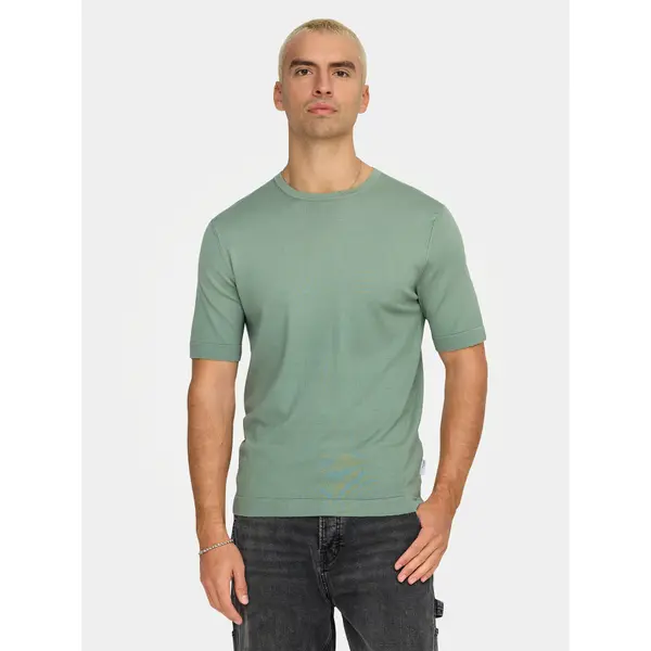 Only & Sons Only & Sons T-shirt Wyler 22022928 Zelena Regular Fit