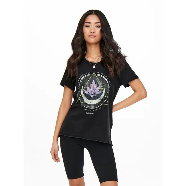 Only ONLY T-shirt 15215721 Crna Regular Fit