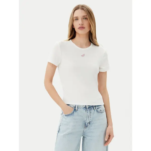 Only ONLY T-shirt Daniella 15350554 Bijela Slim Fit