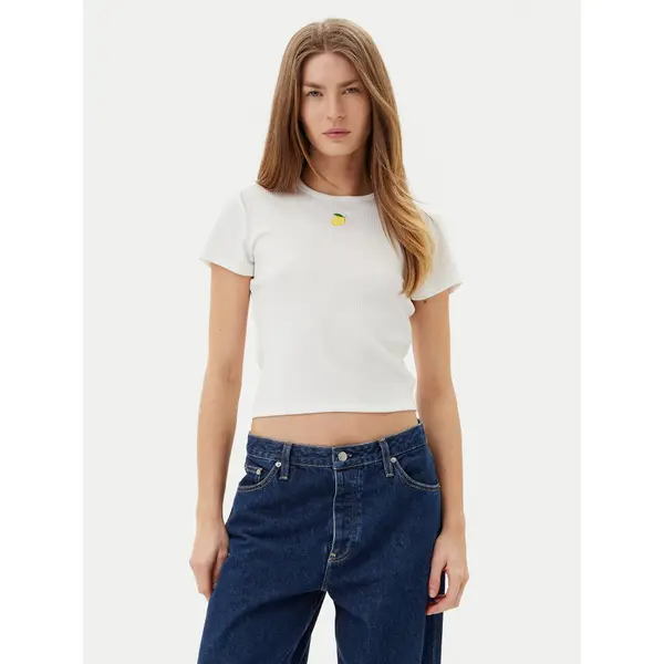 Only ONLY T-shirt Daniella 15350554 Bijela Slim Fit