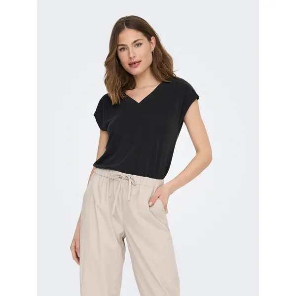 Only ONLY T-shirt Free 15287041 Crna Regular Fit