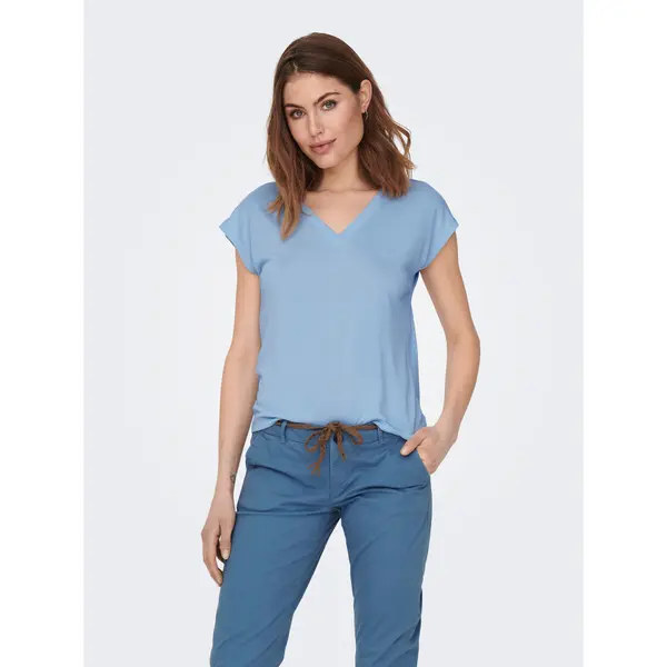 Only ONLY T-shirt Free 15287041 Svijetloplava Regular Fit