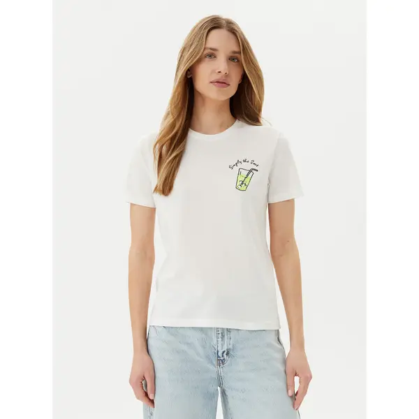 Only ONLY T-shirt Kita 15349150 Bijela Regular Fit