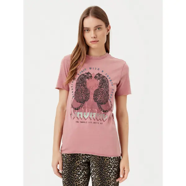 Only ONLY T-shirt Lucy 15307412 Ružičasta Regular Fit