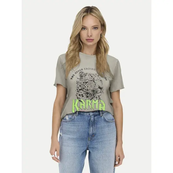 Only ONLY T-shirt Lucy 15307412 Siva Regular Fit