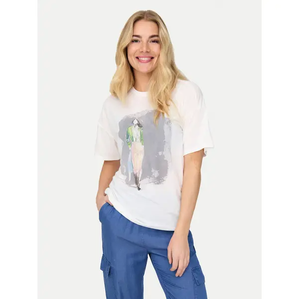 Only ONLY T-shirt Melina 15342876 Bijela Regular Fit