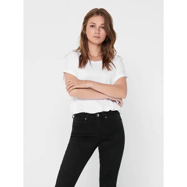 Only ONLY T-shirt Moster 15106662 Bijela Loose Fit
