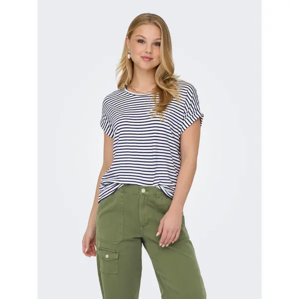Only ONLY T-shirt Moster 15206243 Bijela Regular Fit