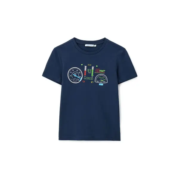 Original Marines Original Marines T-shirt DFP2249CM Tamnoplava Regular Fit