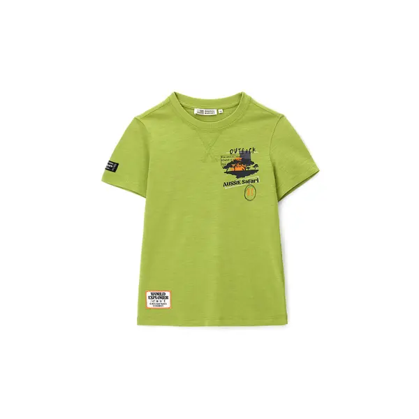 Original Marines Original Marines T-shirt DFP4293YM Zelena Regular Fit