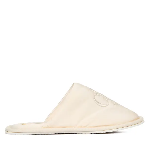 Calvin Klein Jeans Papuče Calvin Klein Jeans Slipper Satin Moire YW0YW02053 Écru