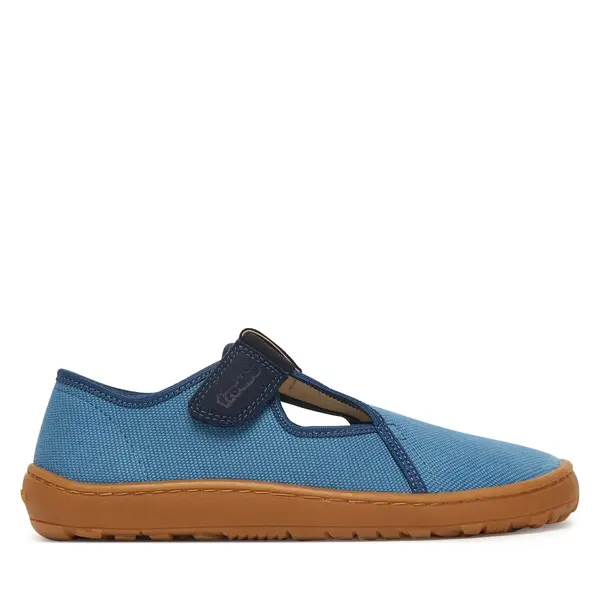froddo Papuče Froddo Barefoot Canvas T-Bar G1700439-1 D Plava